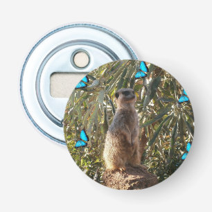 Meerkat und blaue Schmetterlinge, Flaschenöffner