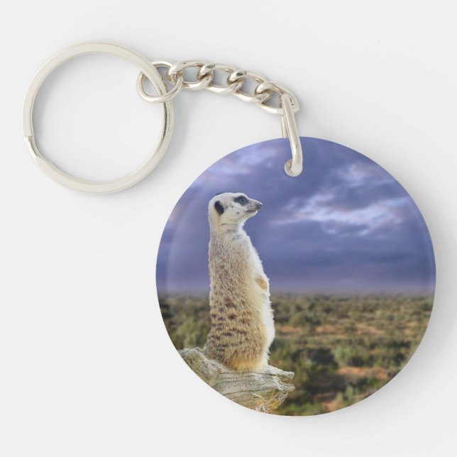Meerkat und das große Outdoor. Schlüsselanhänger (Vorderseite)