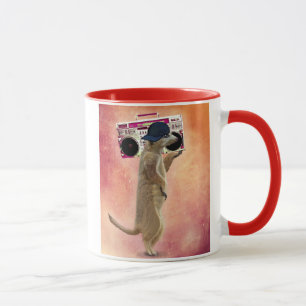 Meerkat und Ghettoblaster Tasse