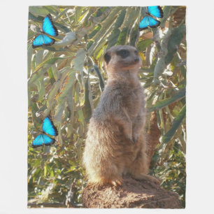 Meerkat und Schmetterlinge, Fleecedecke