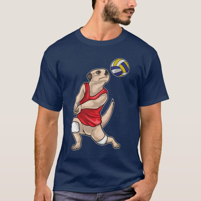 Meerkat Volleyball-Spieler Volleyball T-Shirt (Vorderseite)