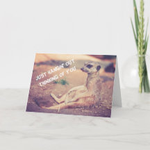 Meerkat vous manquant carte de voeux