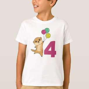 Meerkat Vurth Birthday Balloons Kinder T - Shirt