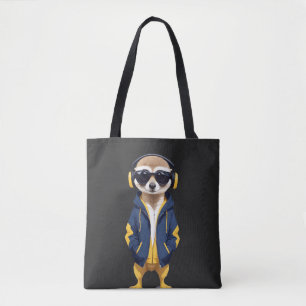 Meerkat Wearing Hoodie Funny Coole Tierart Tasche