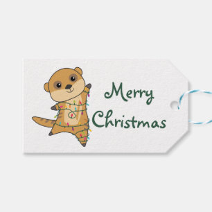 Meerkat Weihnachtsschnee Wintertiere Trucker Hat Geschenkanhänger