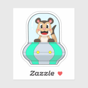 Meerkat with Submarine Aufkleber