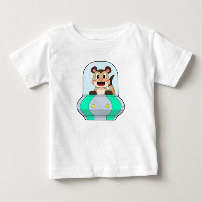 Meerkat with Submarine Baby T-shirt (Vorderseite)