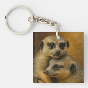Meerkat-Zuneigung Schlüsselanhänger