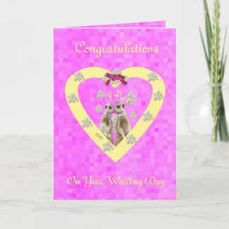 Meerkats am Hochzeitstag, Karte