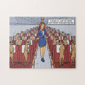 Meerkats auf einem Flugzeug-Puzzlen