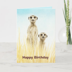 Meerkats Birthday Card Karte