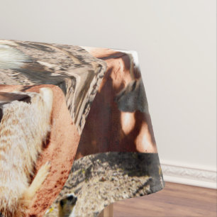 Meerkats in Dreiecken, Tablettenkohl Tischdecke
