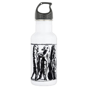 Meerkats sonnen - edelstahlflasche