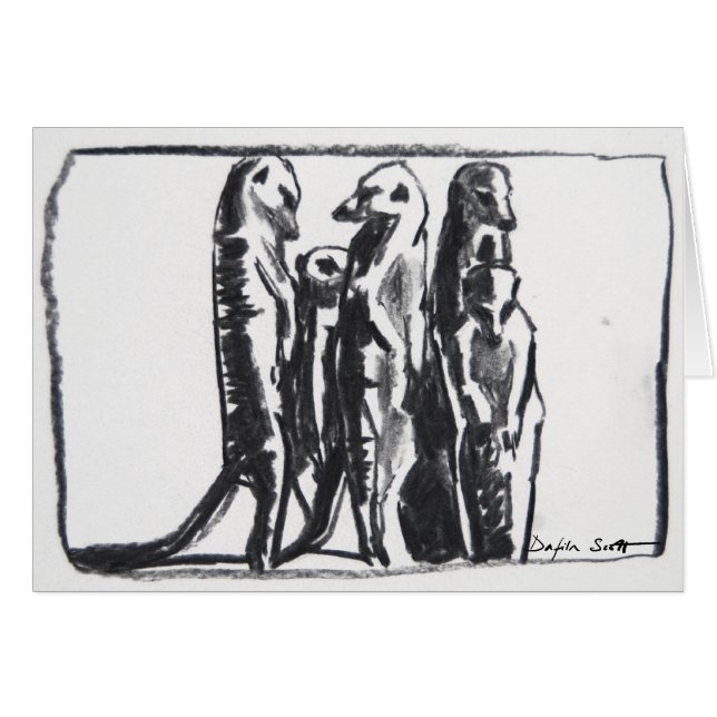 Meerkats sonnen - Karte (Vorderseite (Horizontal))