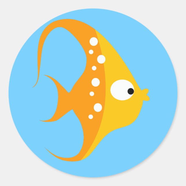 MEERKRETER ANGEL FISH Umschlag Aufkleber / Toppers (Vorderseite)
