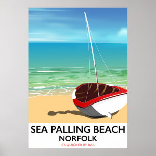 MeerPalling Strand-Norfolk-Strandplakat Poster