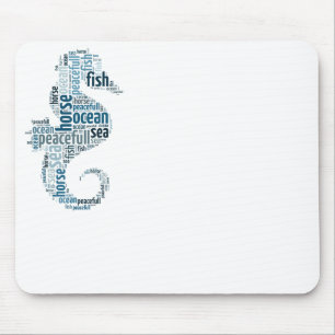 Meerpferd als Wolkendesign Mousepad