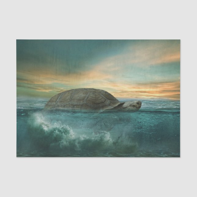 Meerschildkröten-Dekoupage-Tissue Seidenpapier (Vorderseite)