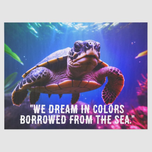 Meerschildkrötengewebe/Entkundungspapier Seidenpapier (Vorderseite)