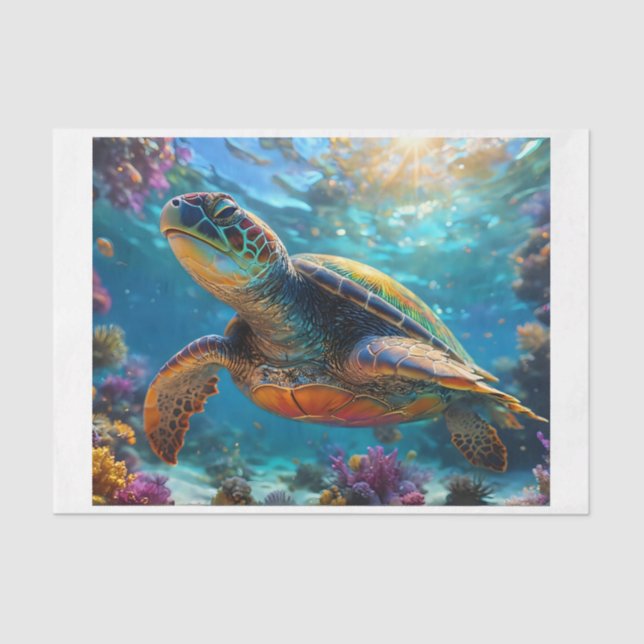 Meerschildkrötengewebe Seidenpapier (Vorderseite)