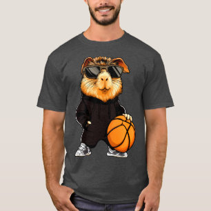 Meerschweinchen-Basketball-T-Shirt T-Shirt