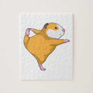 Meerschweinchen beim Yoga-Dehnübungen