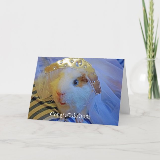 MEERSCHWEINCHEN-Braut Karte (Vorderseite)