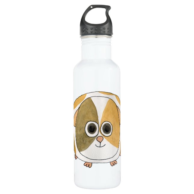 Meerschweinchen. Edelstahlflasche (Vorderseite)
