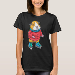 Meerschweinchen Eislaufen Schlittschuhe Winterspor T-Shirt
