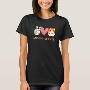 Meerschweinchen Frieden Liebe Meerschweinchen T-Shirt