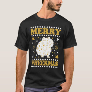 Meerschweinchen Frohe Wheekmas Weihnachten Cavy M T-Shirt