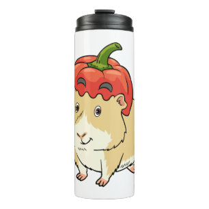 Meerschweinchen Halloween-Kürbis-Verkleidung Thermosbecher
