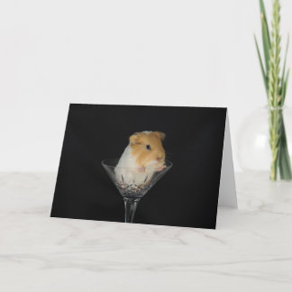 Meerschweinchen in einem Weinglas Karte