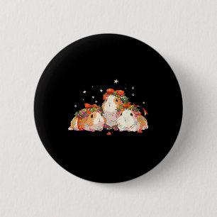 Meerschweinchen in Weihnachtslichter verheddert Me Button