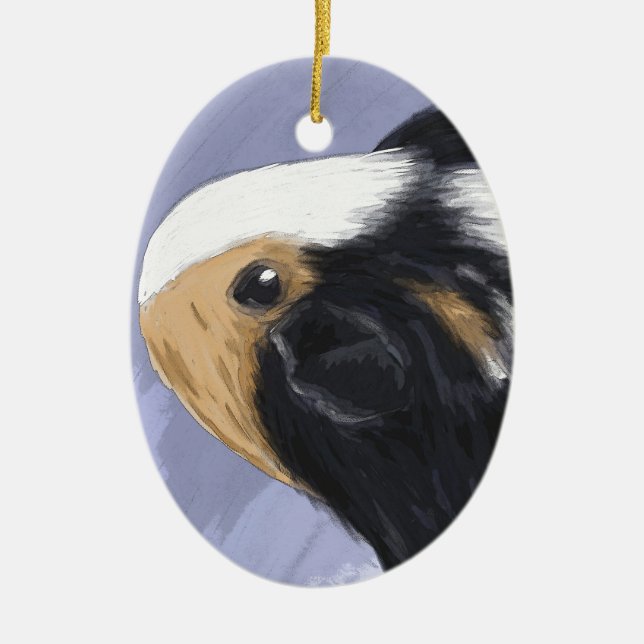 Meerschweinchen Keramik Ornament (Vorne)
