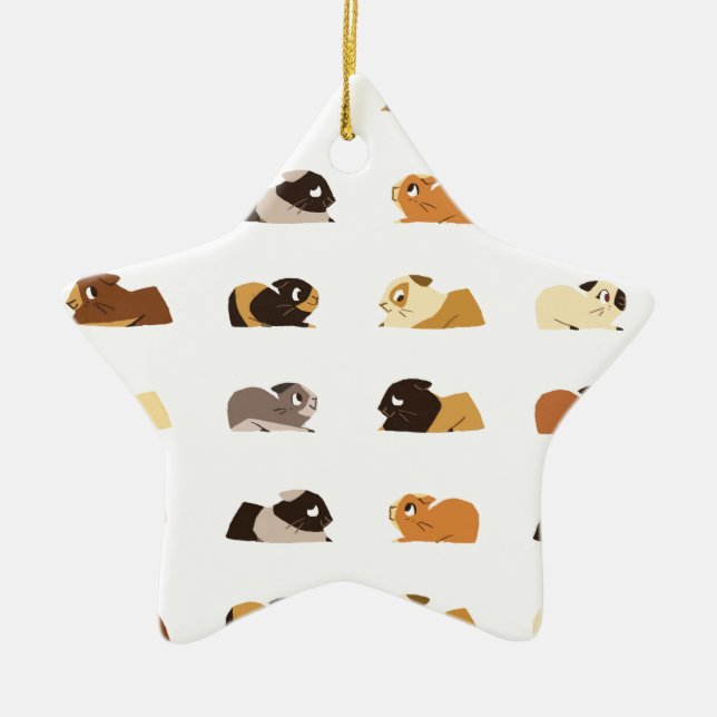 Meerschweinchen Keramik Ornament (Vorne)