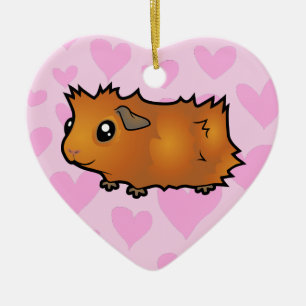 Meerschweinchen-Liebe (addieren Sie Ihre eigene Keramikornament