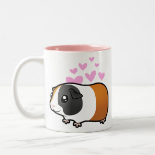 Meerschweinchen-Liebe (glattes Haar) Zweifarbige Tasse