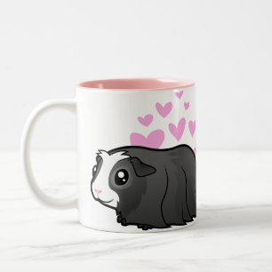 Meerschweinchen-Liebe (langes Haar) Zweifarbige Tasse