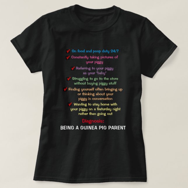 Meerschweinchen-Liebhaber-Shirt T-Shirt (Design vorne)