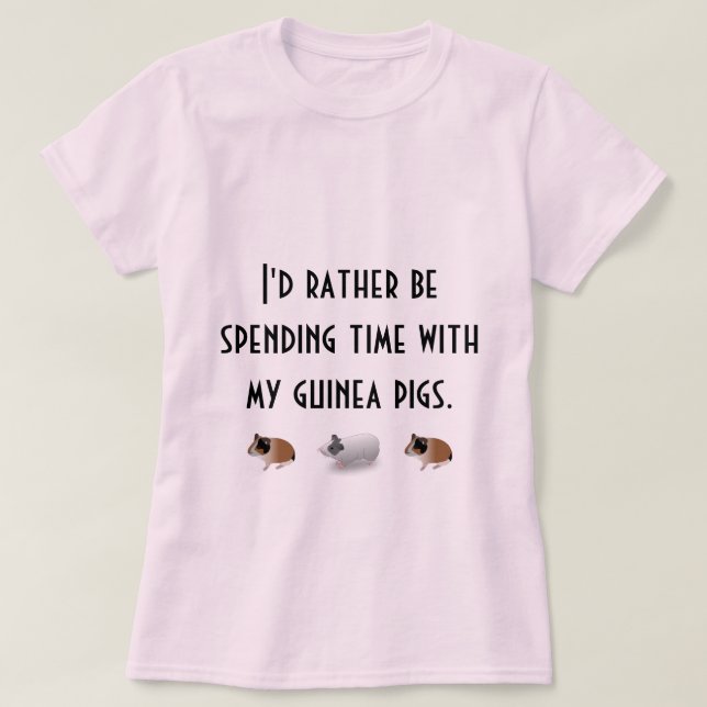 Meerschweinchen-Liebhaber-Shirt T-Shirt (Design vorne)