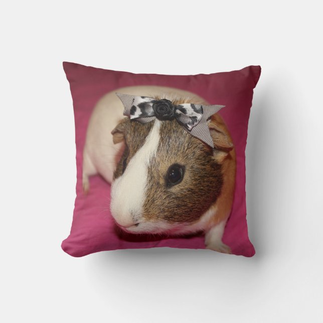 Meerschweinchen mit Bogen 2 Kissen (Vorderseite)