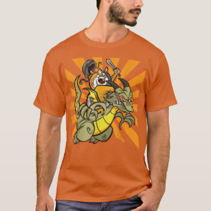 Meerschweinchen reitet Drachen T-Shirt