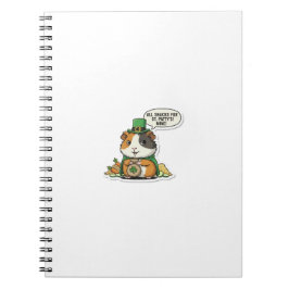 Meerschweinchen-Snackdieb St.Patrick's Day Notizblock