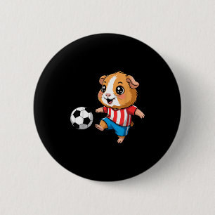 Meerschweinchen spielt Fußball-Shirt süßes Meersch Button
