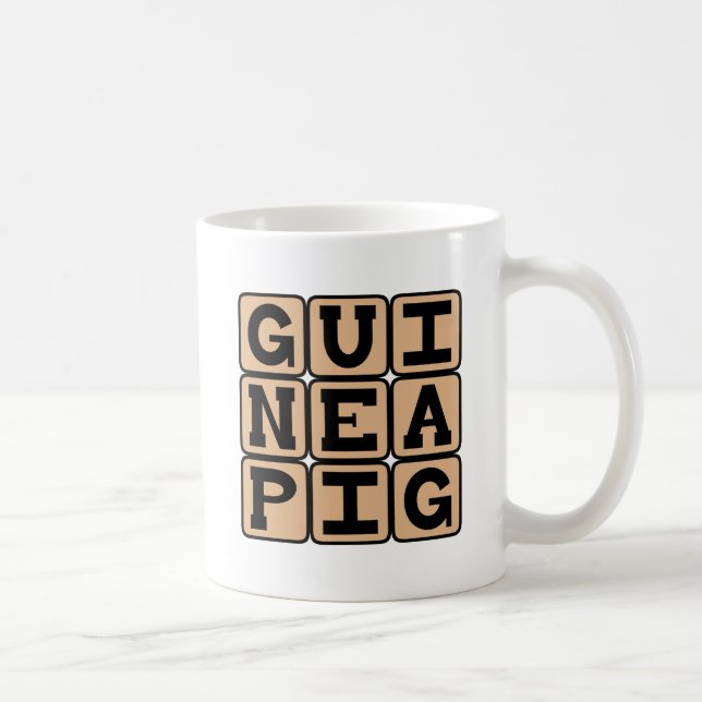 Meerschweinchen, süßes Haustier oder Testobjekt Kaffeetasse (Rechts)