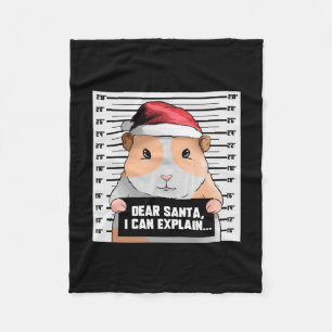 Meerschweinchen-Weihnachts-Cavy Lieber Santa, ich Fleecedecke