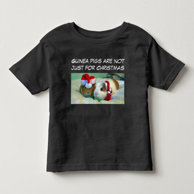 Meerschweinchen-Weihnachtshoodie Kleinkind T-shirt (Vorderseite)