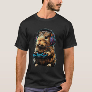 Meerschweinchenliebhaber Gaming Kopfhörer Design L T-Shirt
