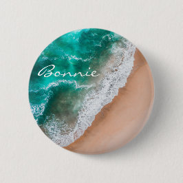 Meerwasser am Meer Sand tropischen Sommer Button